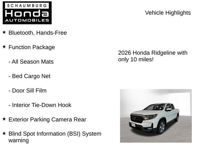 2026 Honda Ridgeline RTL