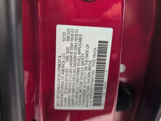 2026 Honda Ridgeline RTL