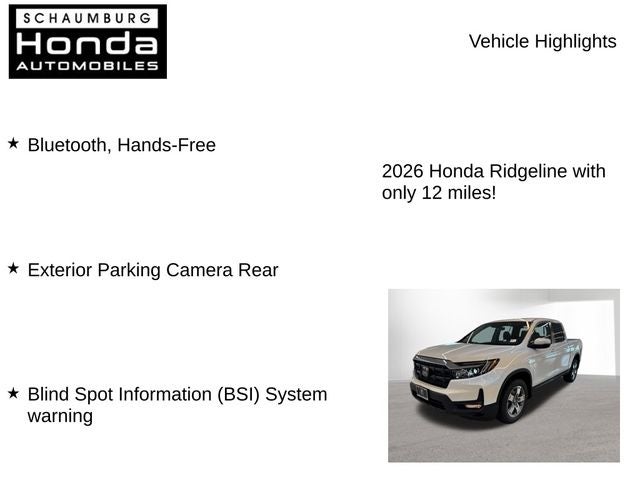 2026 Honda Ridgeline RTL