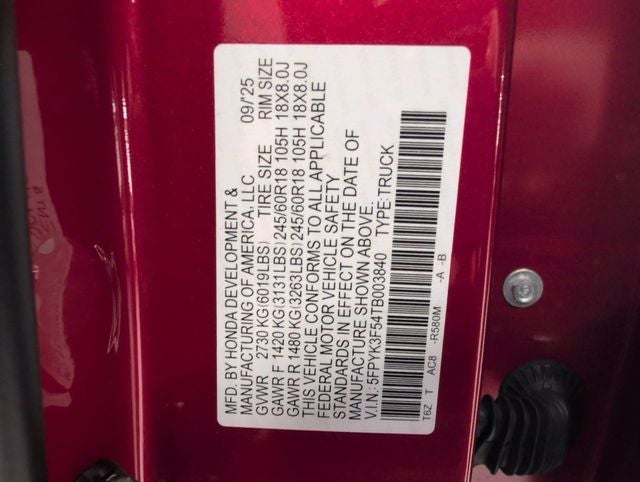 2026 Honda Ridgeline RTL