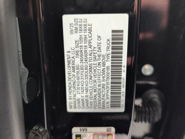 2026 Honda Ridgeline RTL