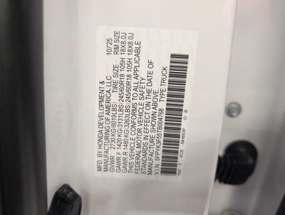 2026 Honda Ridgeline RTL