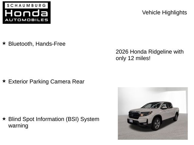 2026 Honda Ridgeline RTL