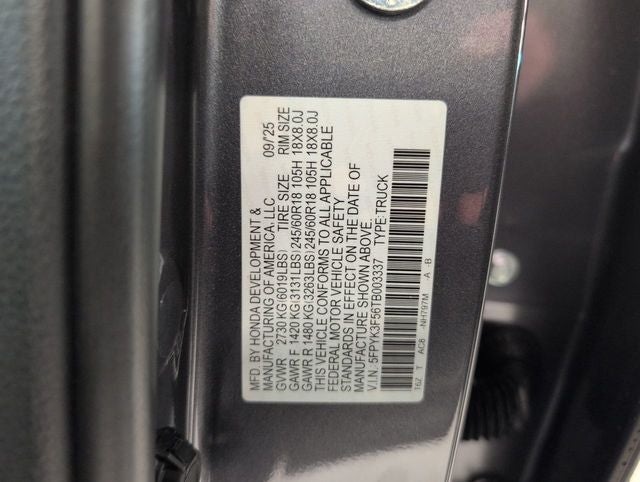 2026 Honda Ridgeline RTL