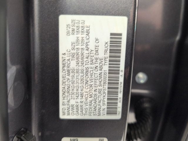 2026 Honda Ridgeline RTL