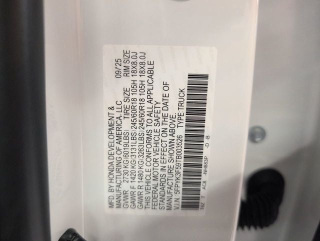 2026 Honda Ridgeline RTL