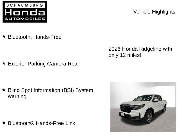 2026 Honda Ridgeline RTL