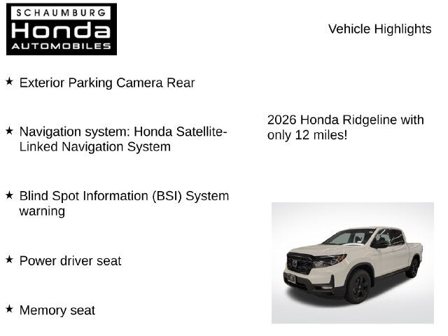 2026 Honda Ridgeline Black Edition