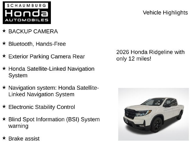 2026 Honda Ridgeline Black Edition
