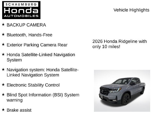 2026 Honda Ridgeline Black Edition