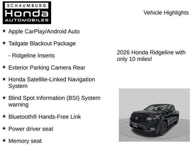 2026 Honda Ridgeline Black Edition