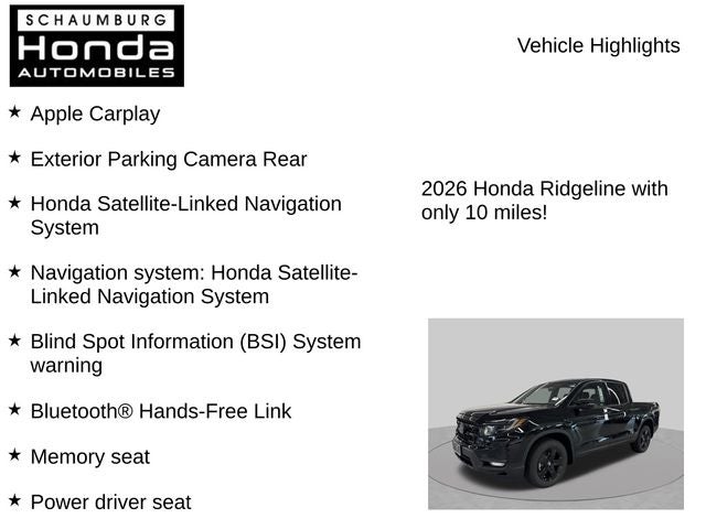 2026 Honda Ridgeline Black Edition