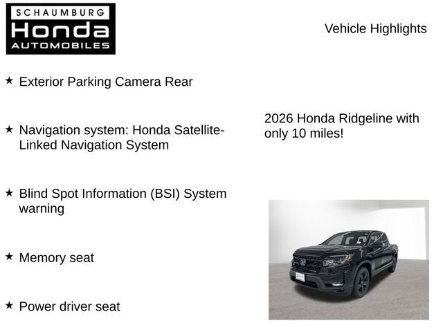 2026 Honda Ridgeline Black Edition