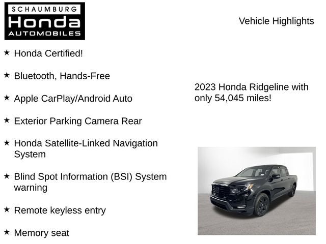 2023 Honda Ridgeline Black Edition
