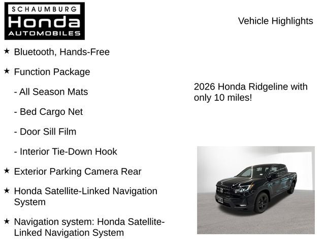 2026 Honda Ridgeline Black Edition