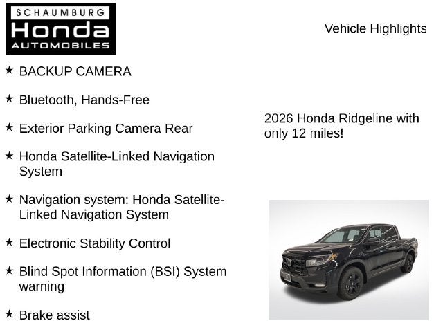 2026 Honda Ridgeline Black Edition