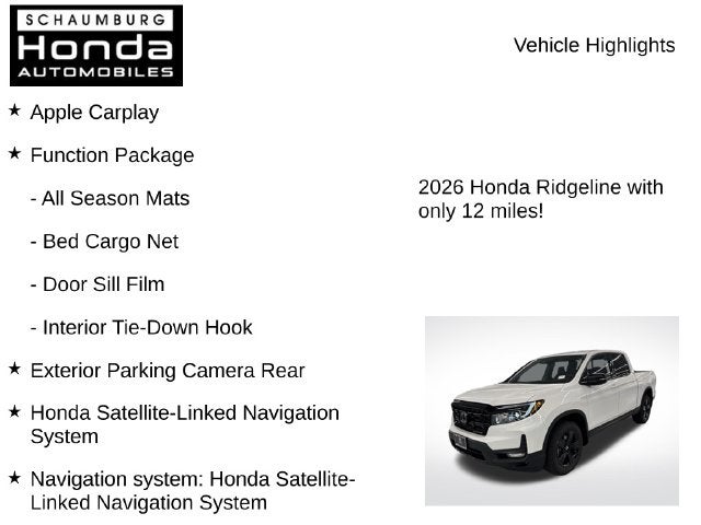 2026 Honda Ridgeline Black Edition