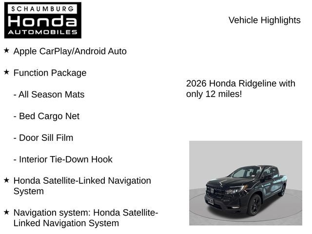2026 Honda Ridgeline Black Edition