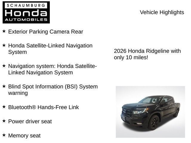 2026 Honda Ridgeline Black Edition