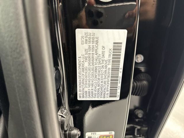 2026 Honda Ridgeline Black Edition