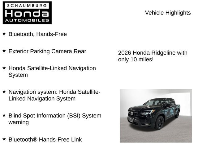 2026 Honda Ridgeline Black Edition
