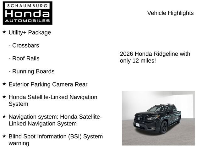 2026 Honda Ridgeline Black Edition