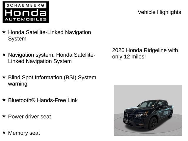 2026 Honda Ridgeline Black Edition