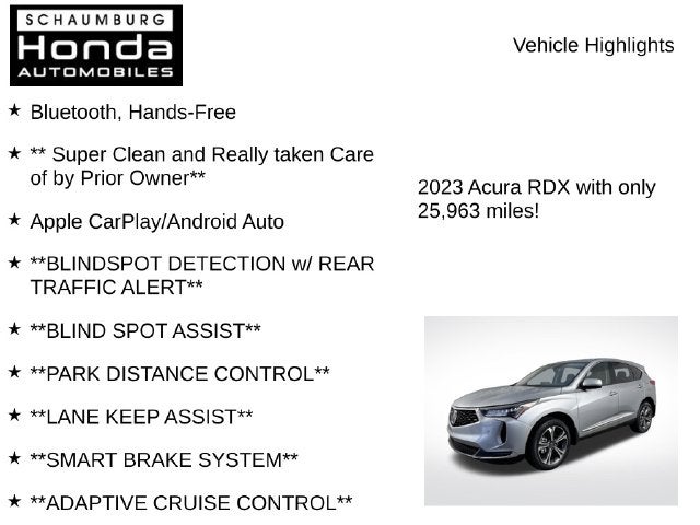 2023 Acura RDX Advance Package SH-AWD