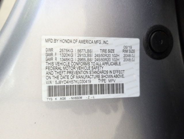 2019 Acura MDX 3.5L Technology Package SH-AWD