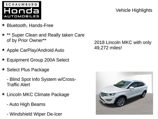2018 Lincoln MKC Select
