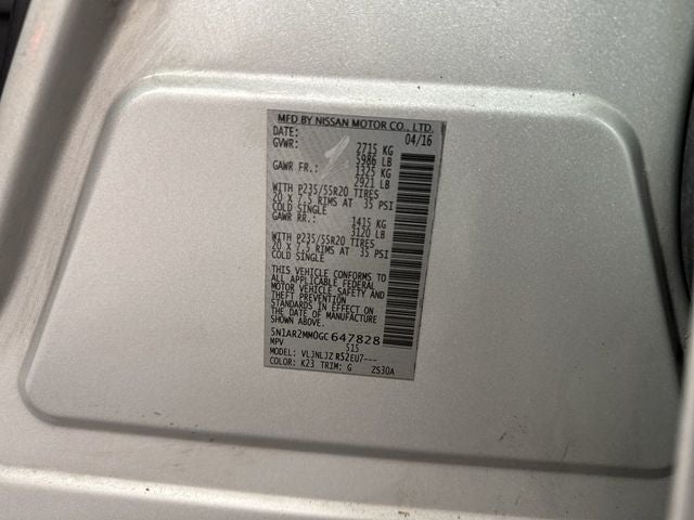 2016 Nissan Pathfinder Platinum