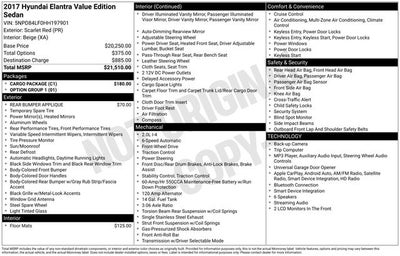 2017 Hyundai Elantra Value Edition