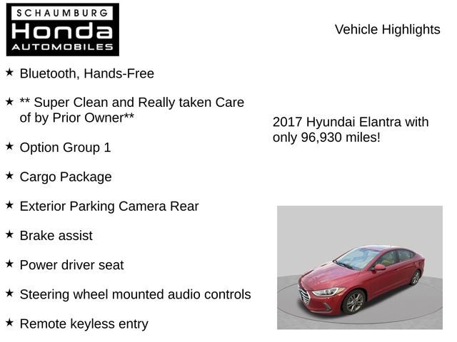 2017 Hyundai Elantra Value Edition