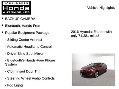 2016 Hyundai Elantra SE