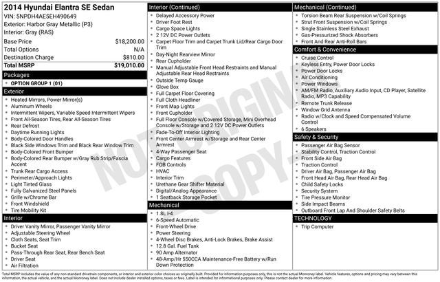 2014 Hyundai Elantra SE