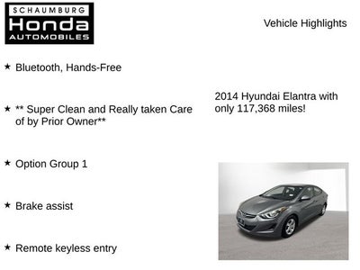2014 Hyundai Elantra SE