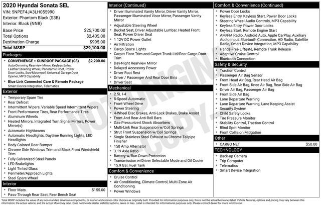 2020 Hyundai Sonata SEL