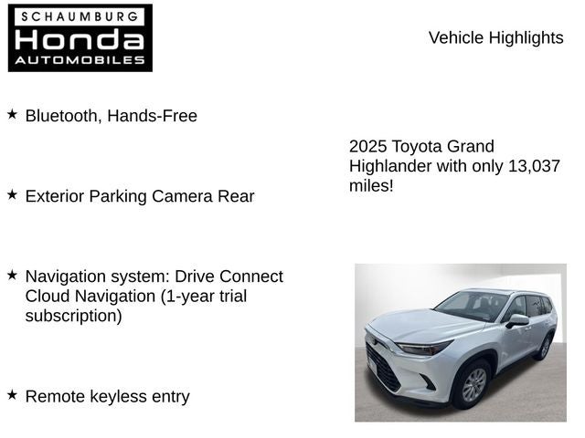 2025 Toyota Grand Highlander Hybrid XLE