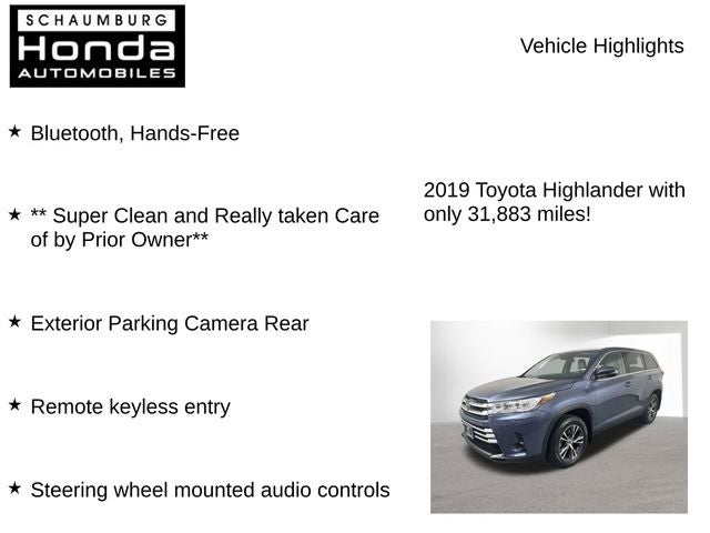 2019 Toyota Highlander LE