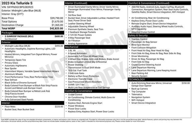 2023 Kia Telluride S