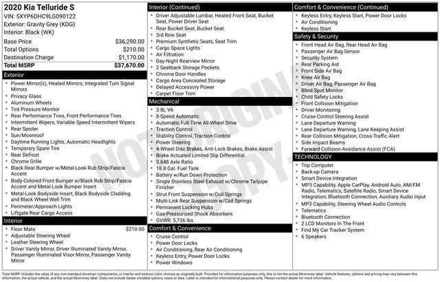 2020 Kia Telluride S