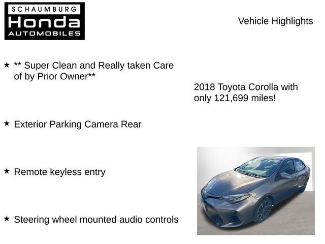 2018 Toyota Corolla XSE