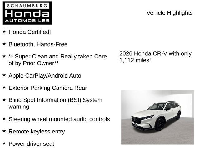 2026 Honda CR-V Hybrid Sport