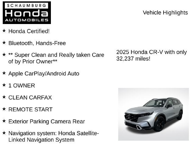 2025 Honda CR-V Hybrid Sport Touring