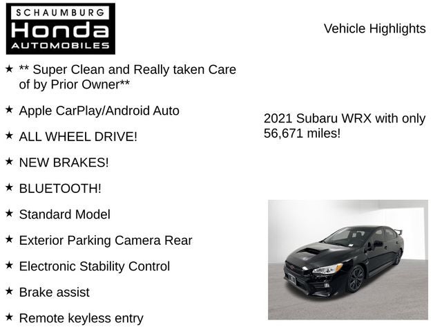 2021 Subaru WRX Base