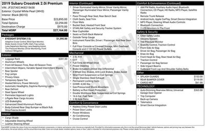 2019 Subaru Crosstrek 2.0i Premium