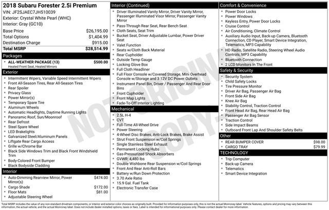 2018 Subaru Forester 2.5i Premium