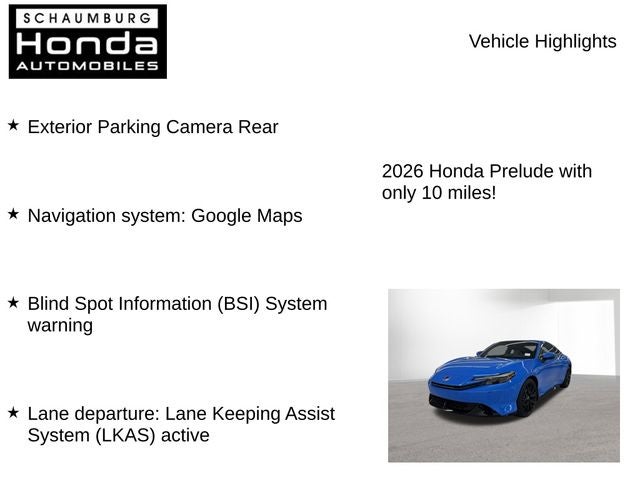 2026 Honda Prelude Coupe