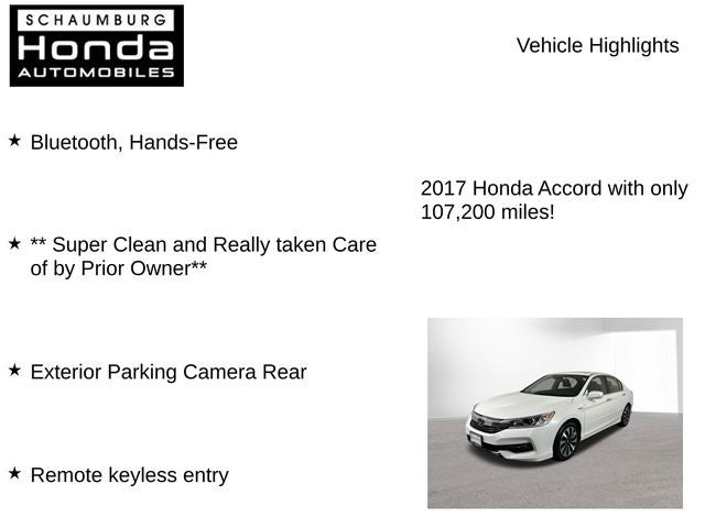 2017 Honda Accord Hybrid EX-L