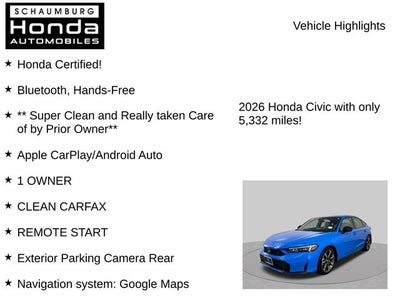 2026 Honda Civic Hybrid Sport Touring